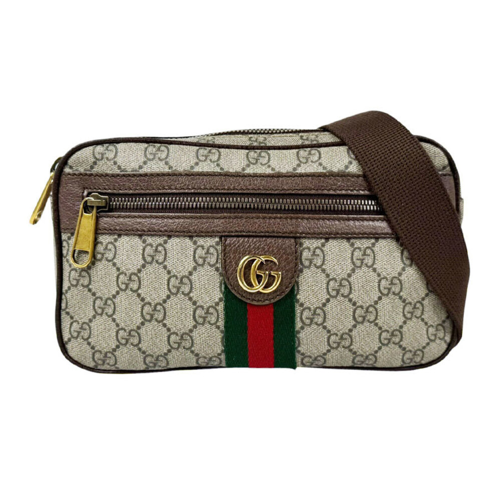 Gucci Ophidia GG Supreme Canvas Waist Bag/Body Bag, Brown, Men's/Women's, 574...